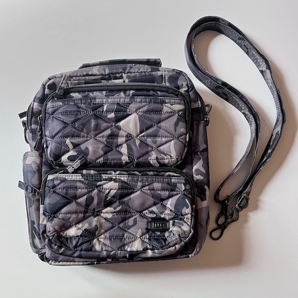 Lug Compass Crossbody Handbag, Camo Midnight NWOT - Picture 1 of 12